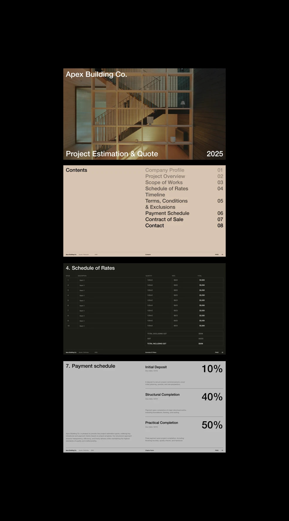 Estimate / Quote Google Slides Template